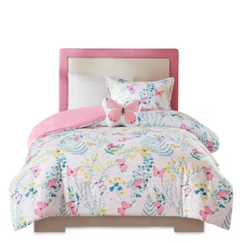 ⭐️Gracie Mills Ysolde Butterfly Dreams 4-Piece Comforter Set for Kids- Size Full